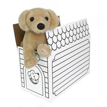 Yellow Labrador + Dog House Box